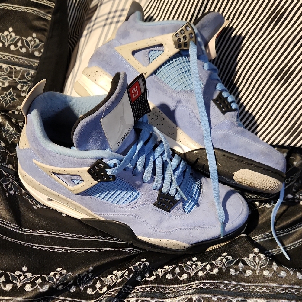 Jordan Light Blue and Gray Sneakers